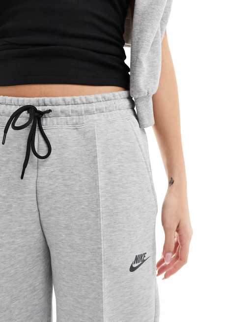 Nike - Tech - Pantalon de jogging en polaire - Gris chiné foncé