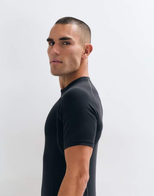 Nike Tech Pro chest logo muscle fit t-shirt in black, 5 of 5