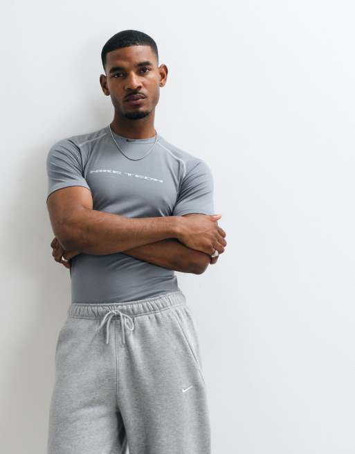 Nike Tech Pro chest logo muscle fit t-shirt in dark grey, 5 of 5