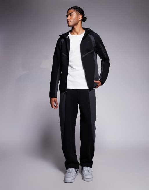 Nike - Tech Pro - Fleece hoodie met rits in zwart en grijs, 2 van 5