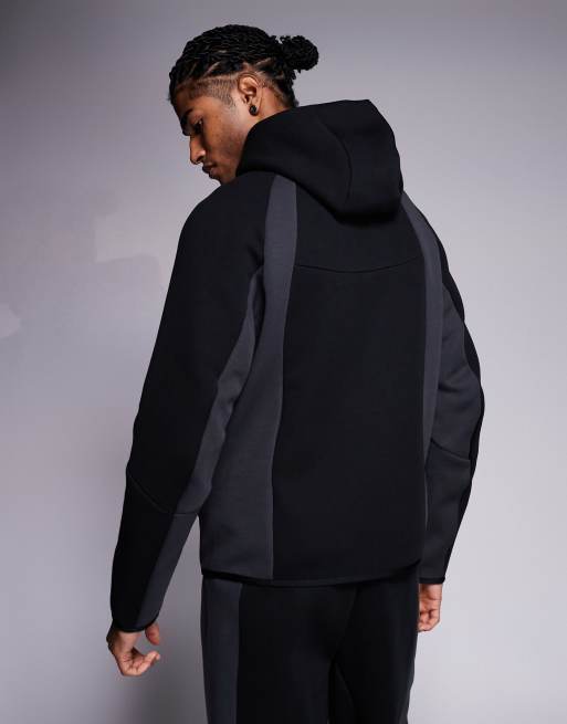 Nike - Tech Pro - Fleece hoodie met rits in zwart en grijs, 3 van 5