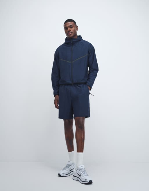 Nike - Tech Shori - Giacca sportiva blu navy con cappuccio e chiusura zip, 2 di 9