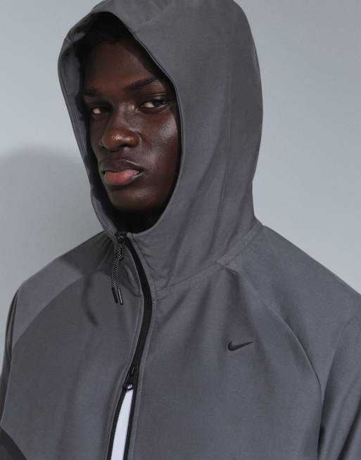 Nike Tech Shori Strick-Windrunner-Jacke mit durchgehendem Reißverschluss in mehrfarbigem Grau, 5 von 9