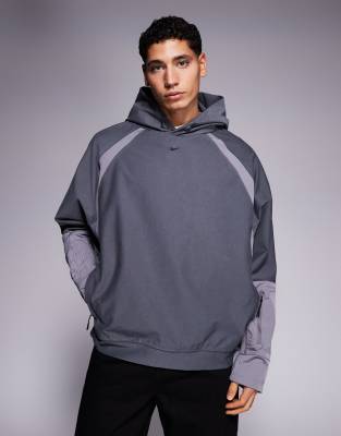 Nike Tech - Shori - Sweat à capuche style utilitaire - Gris