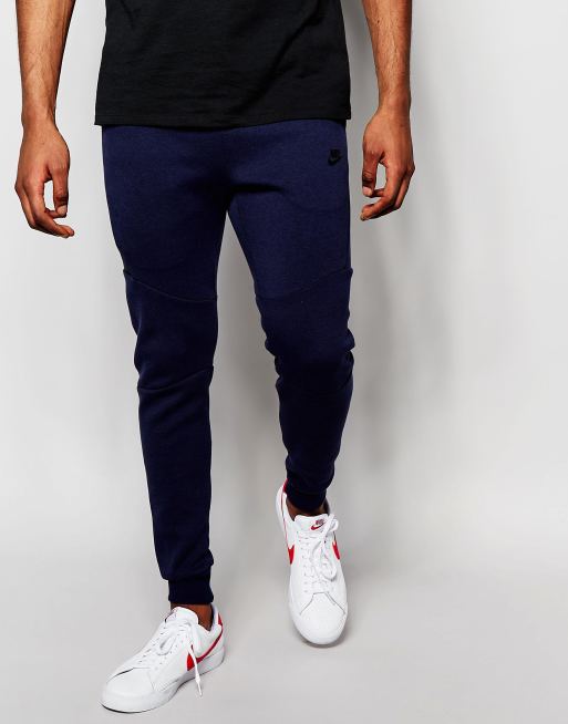 Nike - Tech - Skinny joggingbroek van fleecestof in blauw 805162-473