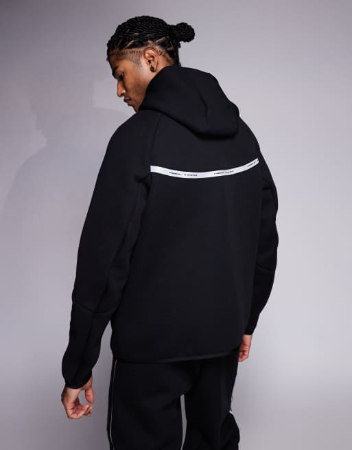 Nike – Tech – Svart huvtröja i fleece med dragkedja och reflexer, 3 av 5