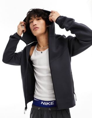 Nike Tech Fleece full zip hoodie in black - ASOS Price Checker
