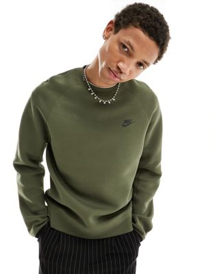 Nike Tech Fleece sweatshirt khaki - ASOS Price Checker