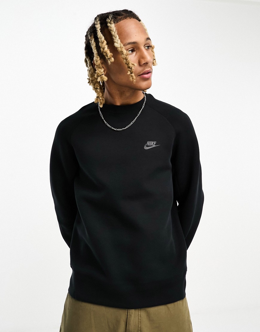Shop Nike Tech Sweatshirt In Black