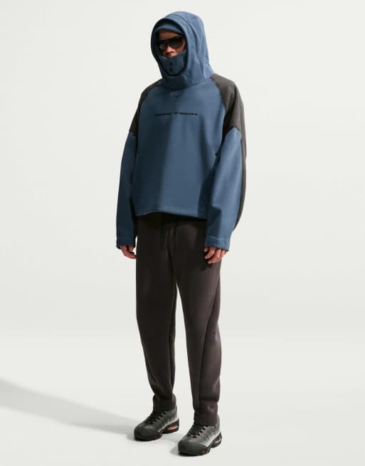 Nike Tech Therma-FIT Boreas Oversized Pullover Hoodie in Blue, 4 of 4