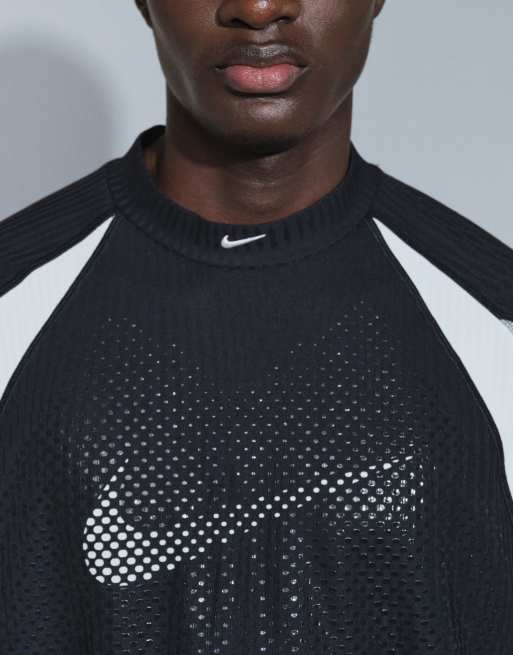 Nike Tech top à manches longues avec logo Swoosh noir et blanc, 5 de 9