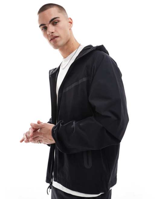 Nike Tech Woven full zip hoodie in black