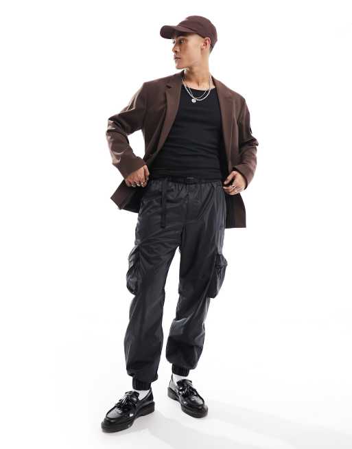 Mens lined hot sale cargo trousers