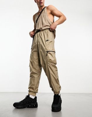Nike Tech Woven lined cargo trousers in khaki - ASOS Price Checker