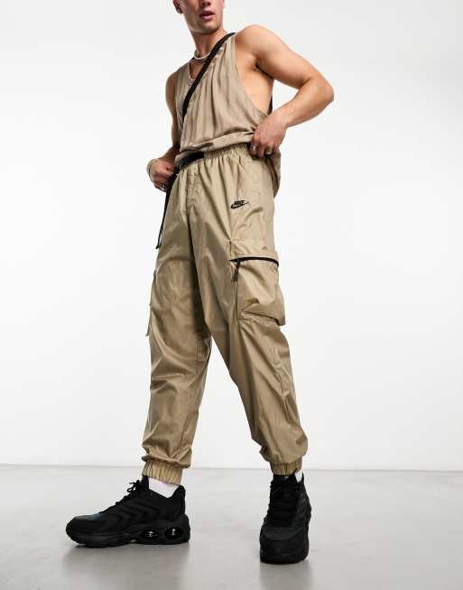 Nike Tech Woven lined cargo trousers in khaki