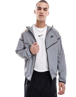 Nike Tech Woven Reflective Jacket In Gray