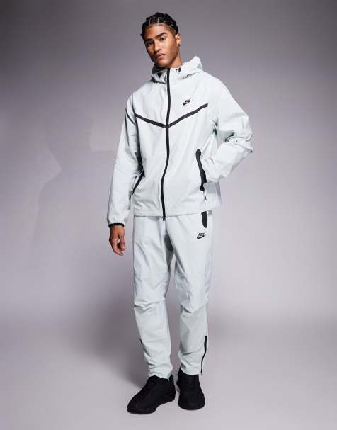 Nike Tech Woven tracksuit in light grey - view 1