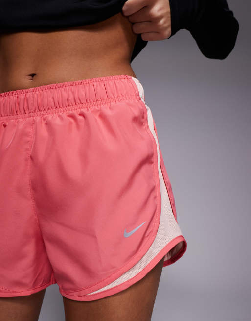 Nike Tempo Running 3 inch shorts in pink with orange detailing, 5 of 5