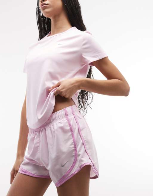 Nike Tempo Running Dri-Fit 3 inch shorts in light pink , 2 of 5