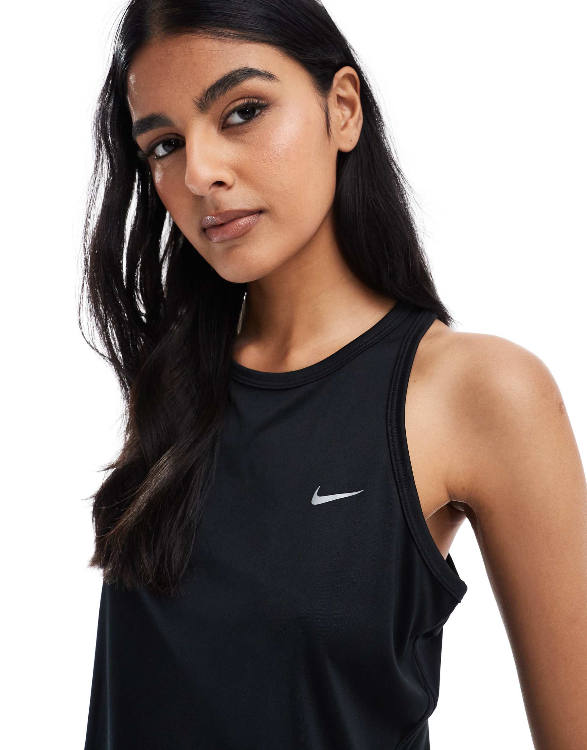 nike tempo running tank top in black