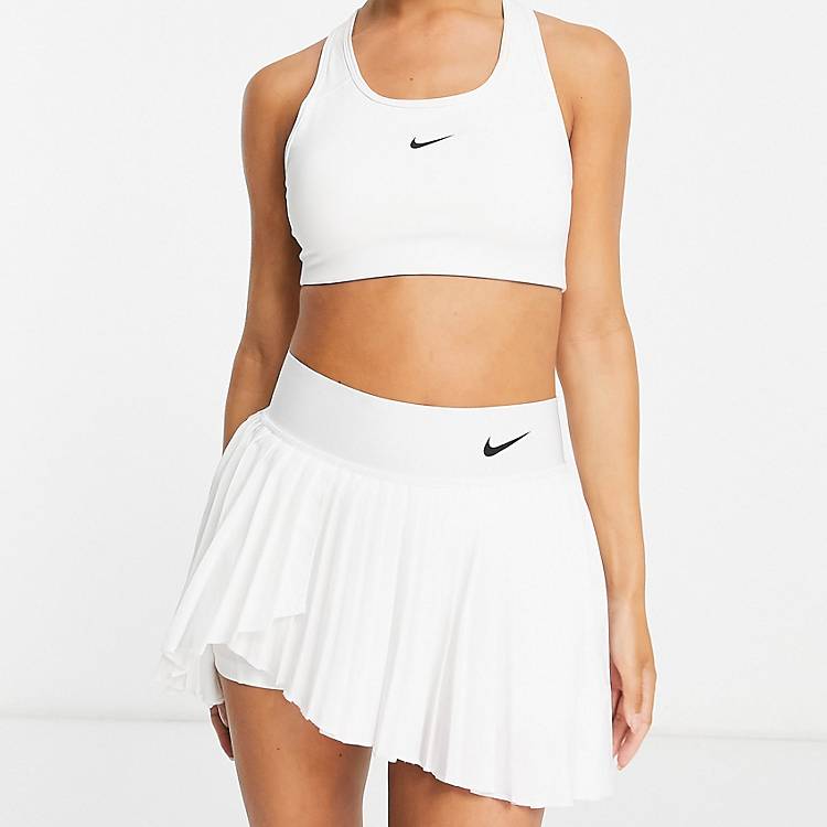 Lieve Persona onderwerp Nike Tennis Advantage Dri-FIT 2 in 1 pleated skirt in white | ASOS