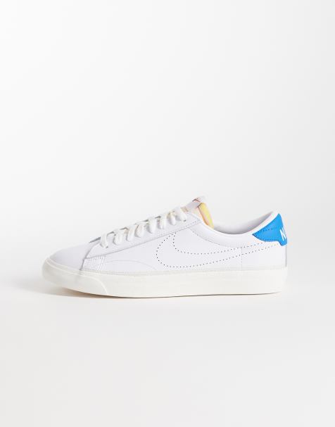 Nike Tennis Classic AC Smash trainers in white and blue - view 1