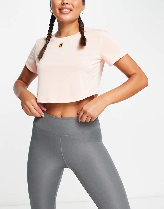Nike Tennis Dri-FIT Heritage top in pink