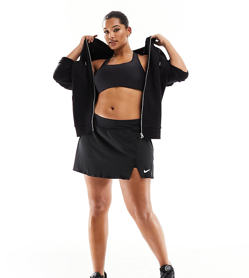 Nike Tennis Dri-fit Plus Victory Skirt In Black