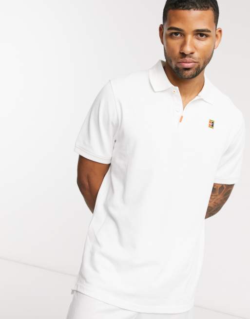Nike Tennis heritage polo shirt in white