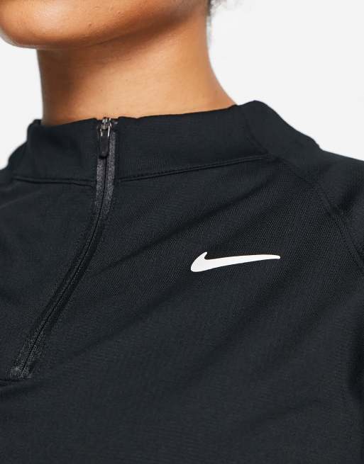 Nike Tennis Victory Dri-FIT long sleeve half-zip top in black | ASOS