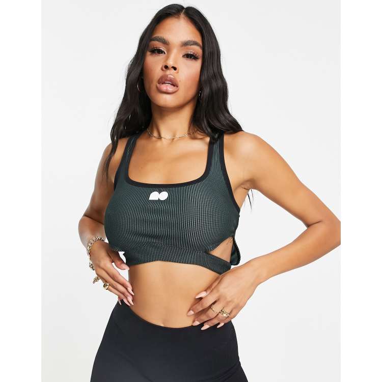 Nike Tennis X Naomi Osaka ribbed crop top in black