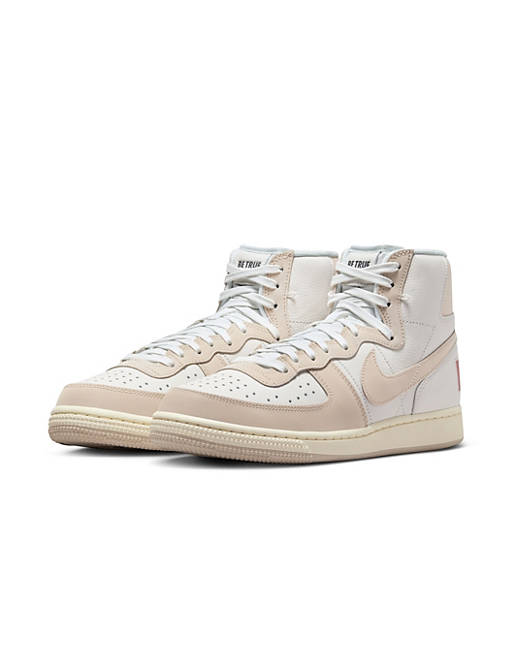 Nike Terminator high BT unisex sneakers in white and beige | ASOS