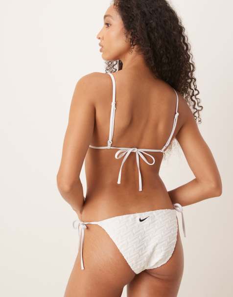 Nike Terry string bikini bottom in white - view 1