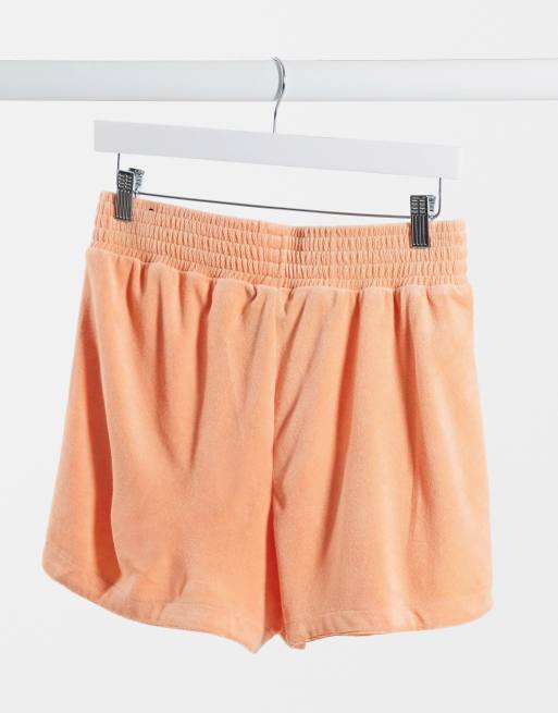 Nike terry towelling shorts in sale orange