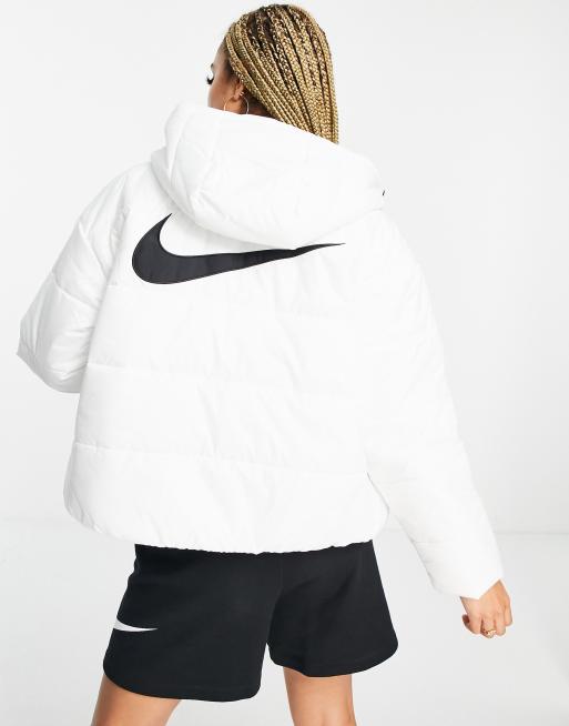 Nike Therma-FIT Repel Classic hooded jacket in white