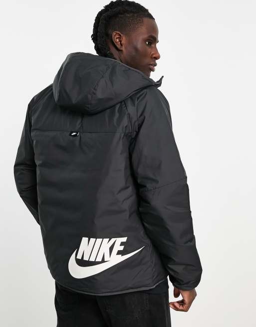 Nike Thermafit Repel reversible hooded puffer jacket in black | ASOS