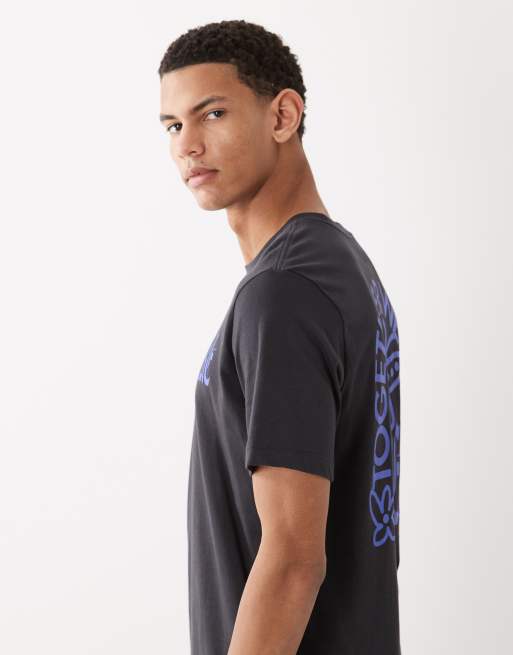 Nike - Together We Float - Mørk marineblå T-shirt med rygprint, 4 af 5