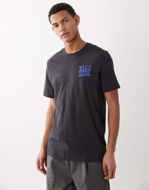 Nike - Together We Float - Mørk marineblå T-shirt med rygprint, 5 af 5