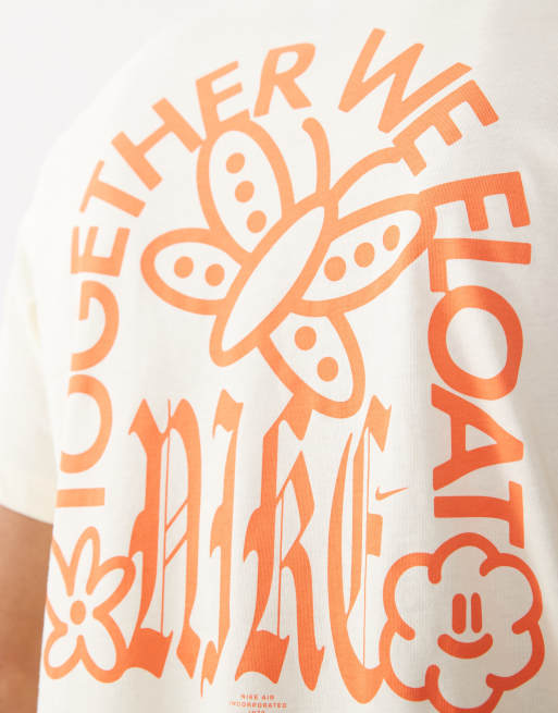 Nike - Together We Float - T-shirt bianco sporco con stampa sul retro, 3 di 5