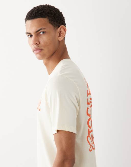 Nike - Together We Float - T-shirt bianco sporco con stampa sul retro, 4 di 5