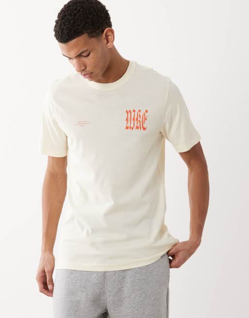 Nike - Together We Float - T-shirt bianco sporco con stampa sul retro, 5 di 5