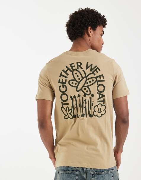 Nike – Together We Float – T-Shirt in Khaki mit Rückenprint - view 1