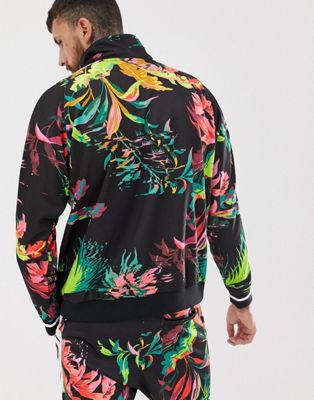 nike floral print track jacket