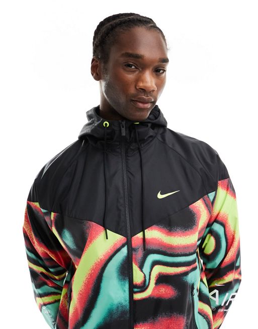 Nike track jacket with swirl print in multi