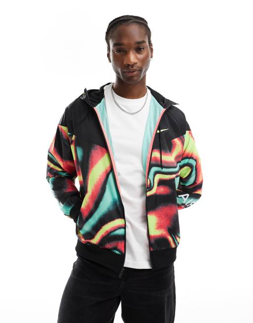 Nike track jacket with swirl print in multi ASOS