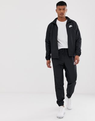 black nike tracksuit set