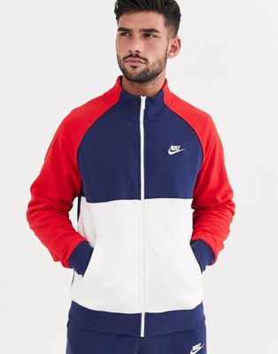 nike tracksuit red blue and white