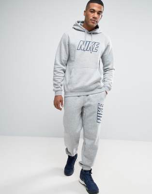 nike grey and red tracksuit