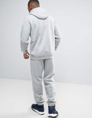 nike fleece tracksuit set in grey