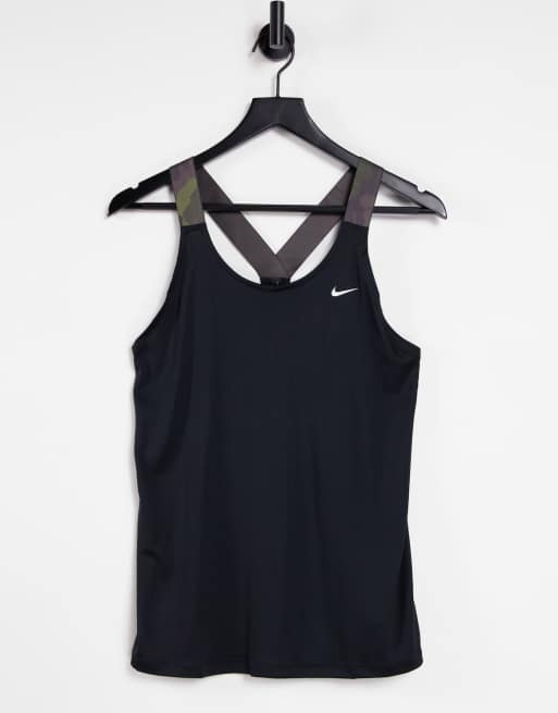 Black nike vest top on sale